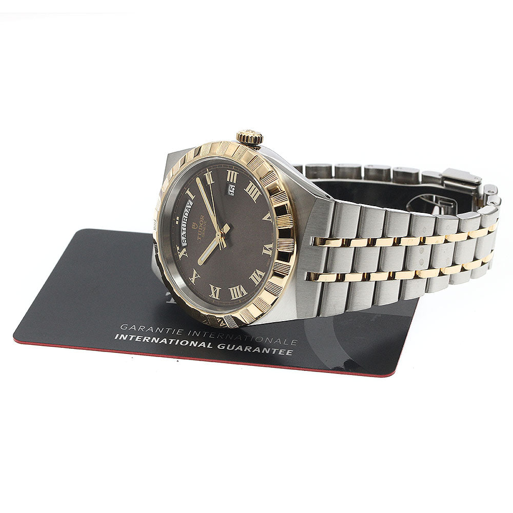 TUDOR Royal 28603 Day Date YG2 tone Brown Dial Automatic Men's Watch_891454