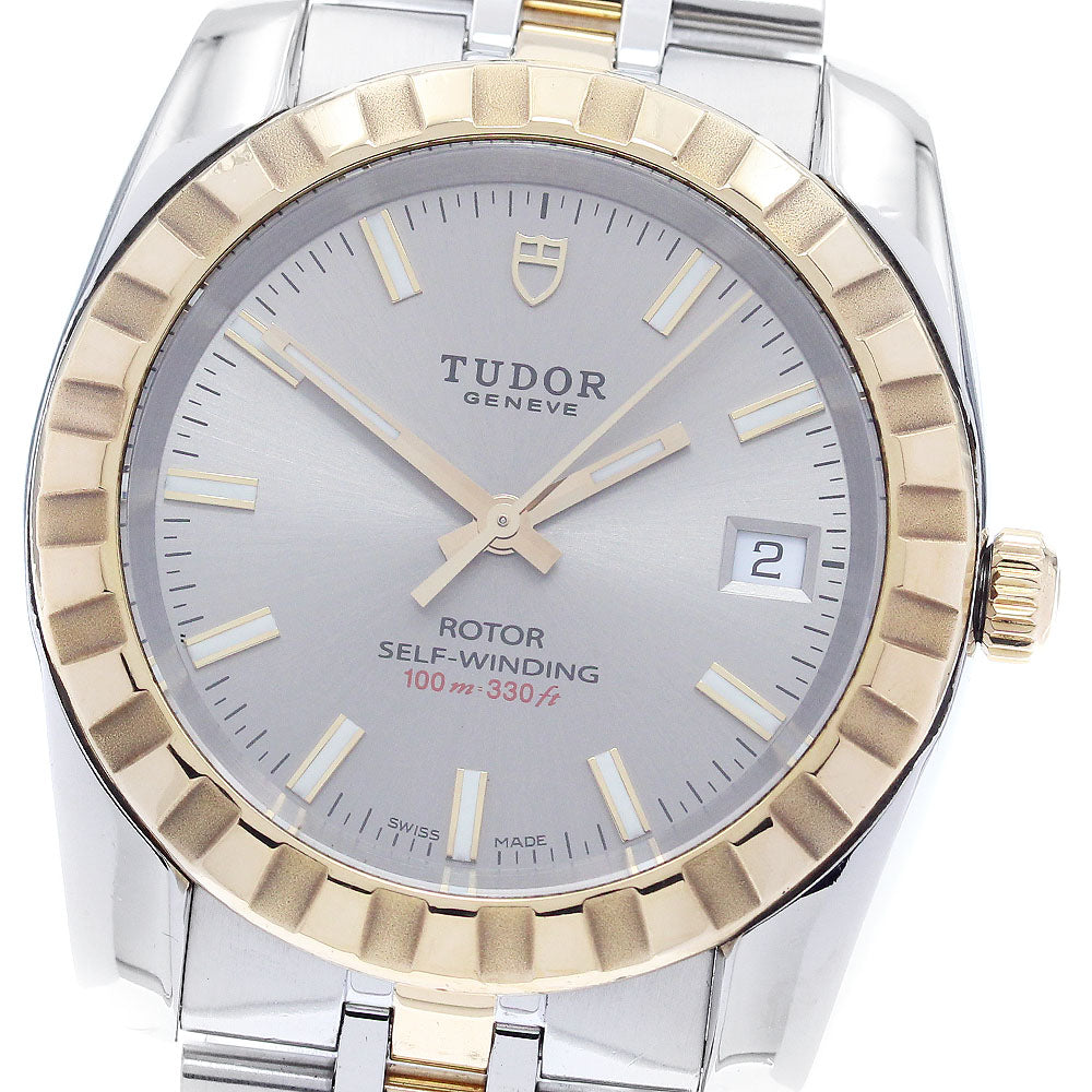 TUDOR Classic Date 21013 YG2 tone Silver Dial Automatic Men's Watch_891460