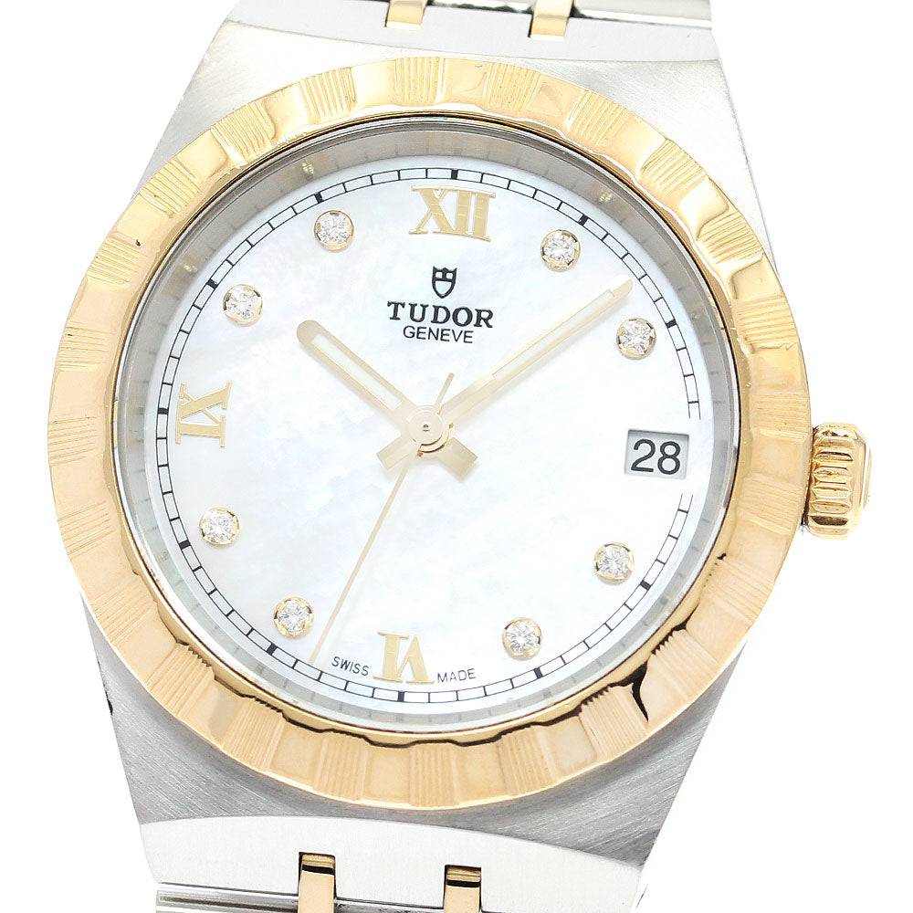 TUDOR Royal 28403 Date 8P diamond White shell Dial Automatic Boy's Watch_891461