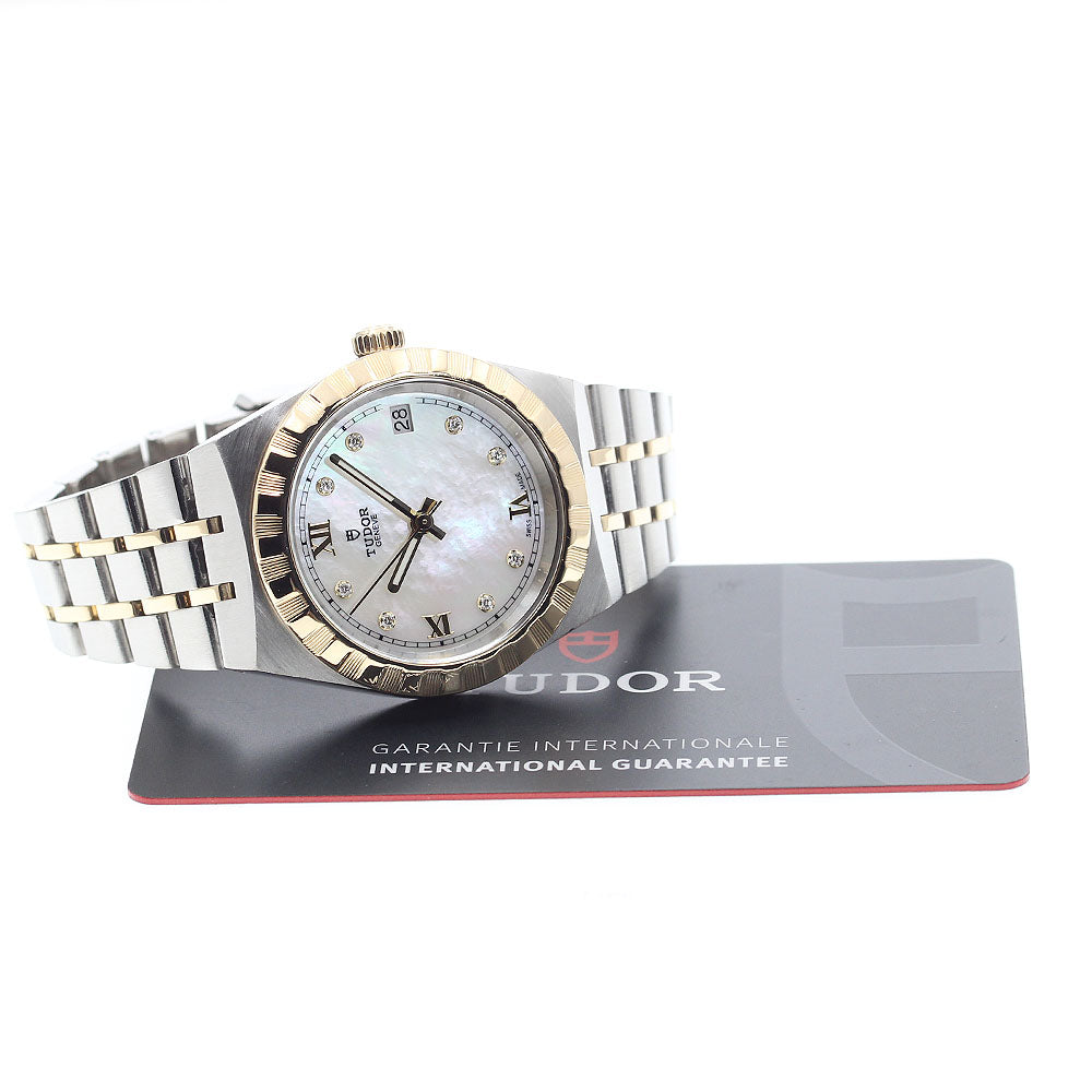 TUDOR Royal 28403 Date 8P diamond White shell Dial Automatic Boy's Watch_891461