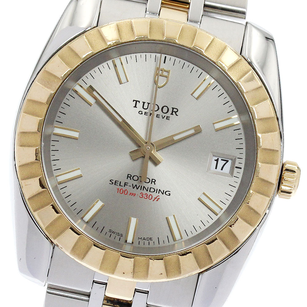 TUDOR Classic Date 21013 YG2 tone Silver Dial Automatic Men's Watch_891464