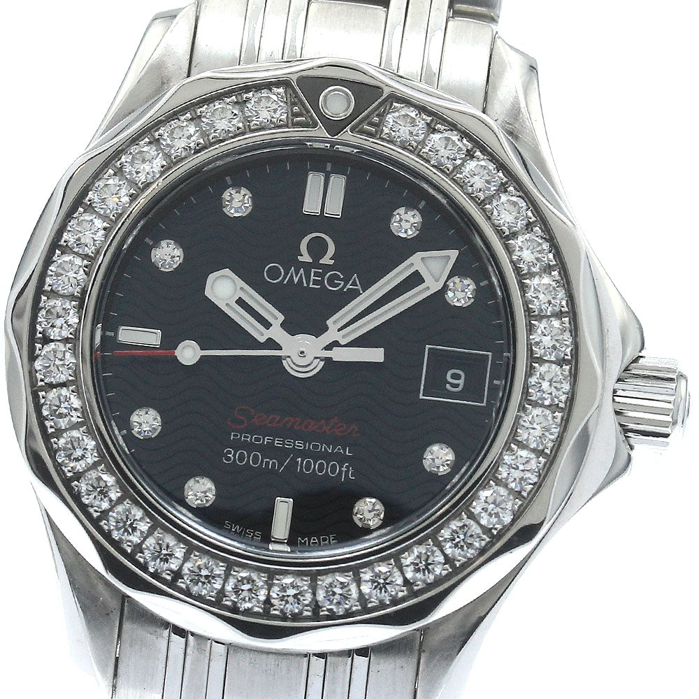 OMEGA Seamaster300 212.15.28.61.51.001 Diamond bezel Quartz Ladies Watch_891476