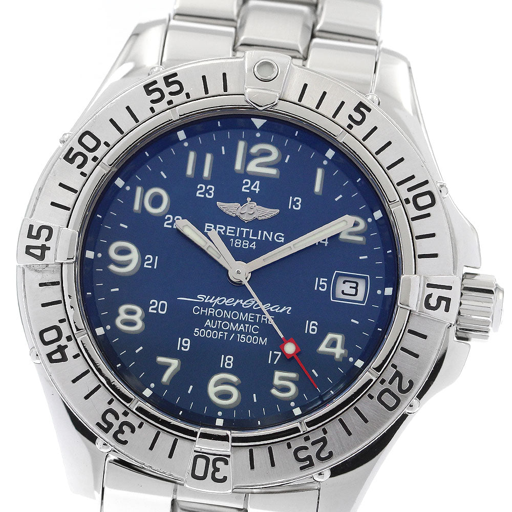 BREITLING Super Ocean A17360 Date blue Dial Automatic Men's Watch_891499