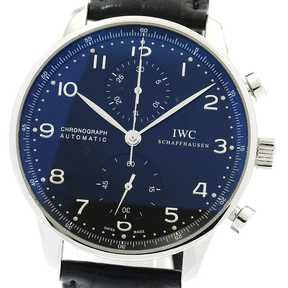 IWC SCHAFFHAUSEN Portugese IW371447 Chronograph black Dial Automatic Men's Watch_891501