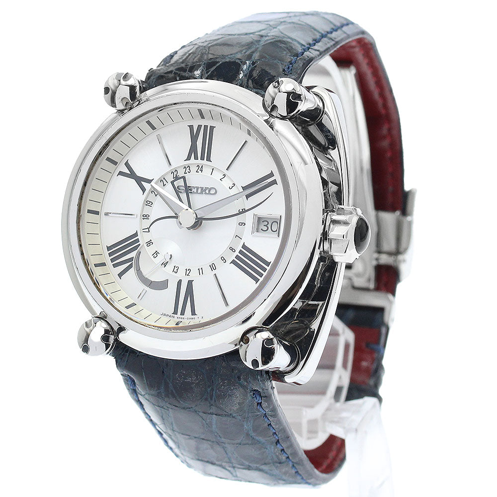 SEIKO Galante Spring Drive SBLA035/5R66-0AC1 GMT power reserve Silver Dial Spring drive Men's Watch_891511