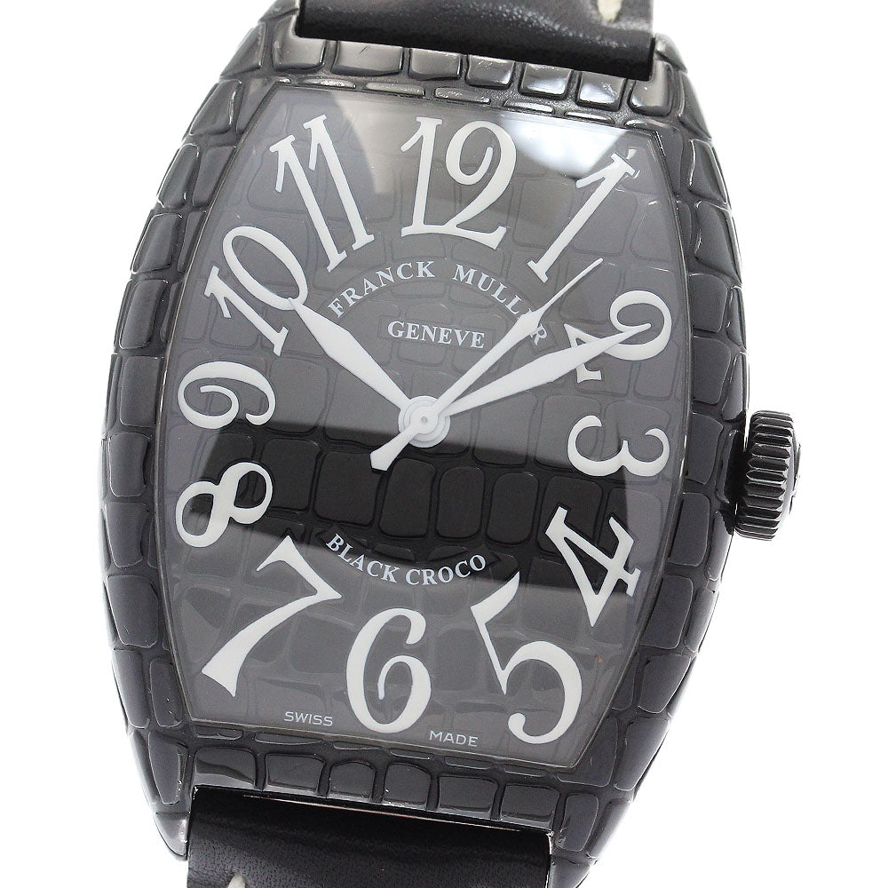 FRANCK MULLER Tonneau Curvex Black Croco 8880SCBLKCRO AT Men's Watch_891516
