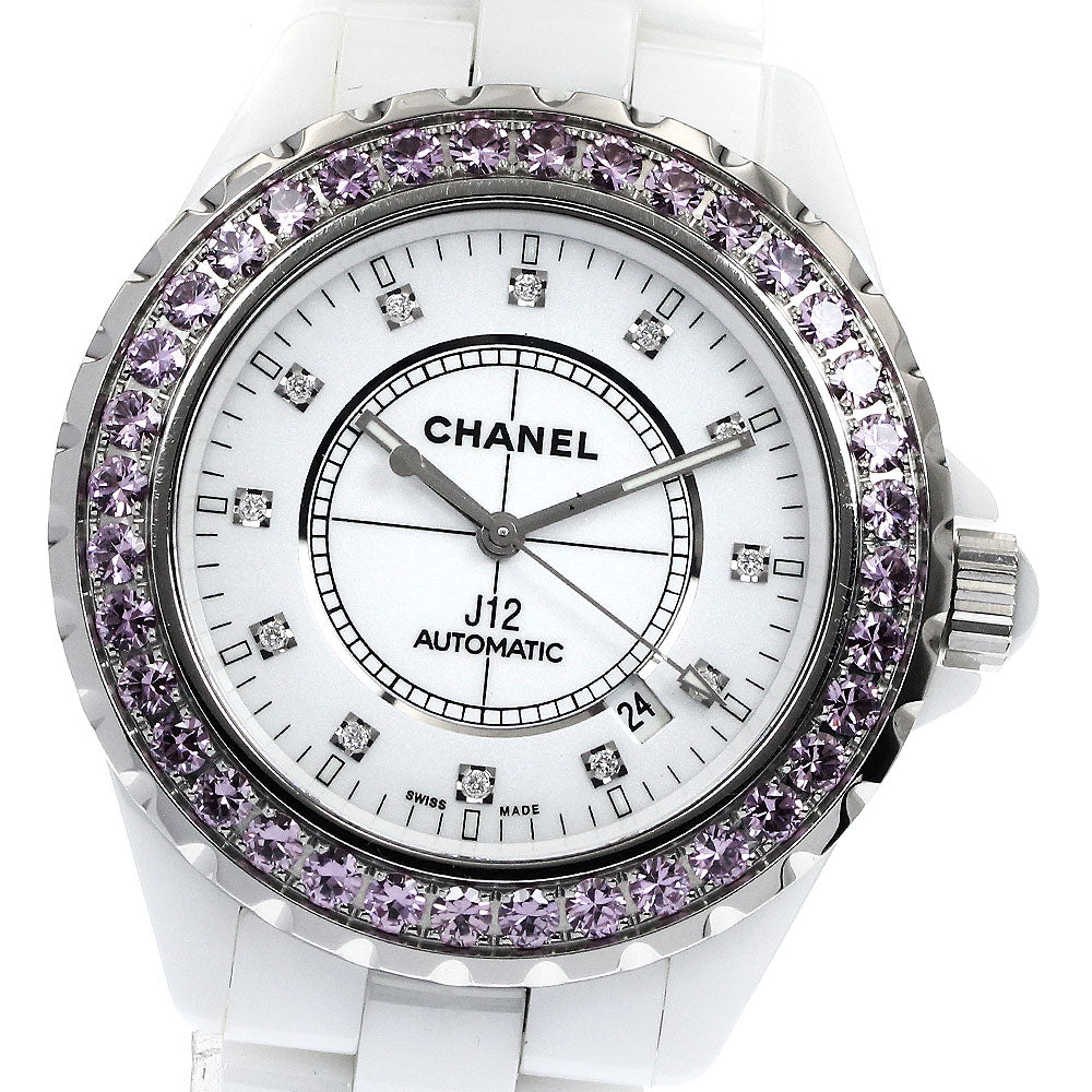 CHANEL J12 H2011 Pink sapphire bezel 12P diamond Automatic Men's Watch_891542
