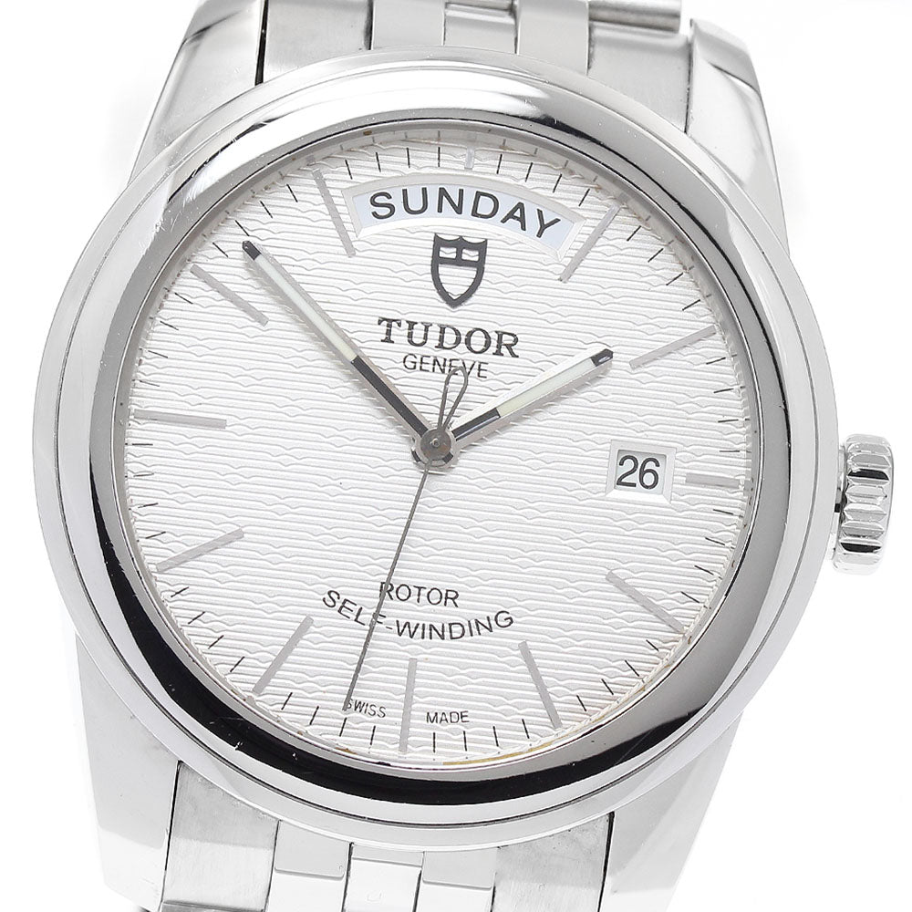 TUDOR Glamor Day Date 56000 Silver Dial Automatic Men's Watch_891549