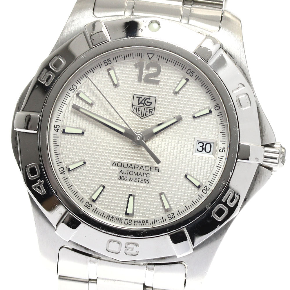 TAG HEUER Aqua racer WAF2111 Date Silver Dial Automatic Men's Watch_891561