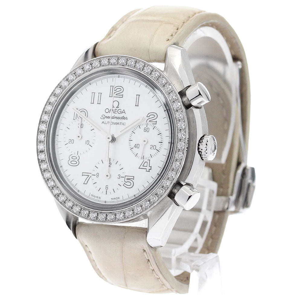 OMEGA Speedmaster 3815.70.56 Diamond Bezel White Automatic Men's Watch_891568