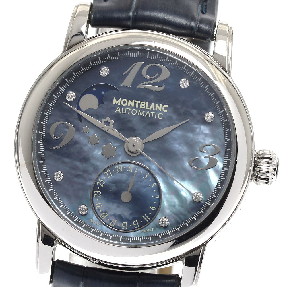 MONTBLANC Meisterstic 7109 Date 8P diamond Blue shell Dial Automatic Men's Watch_891570