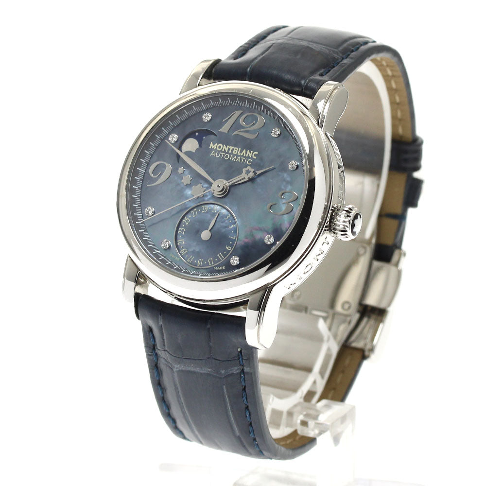 MONTBLANC Meisterstic 7109 Date 8P diamond Blue shell Dial Automatic Men's Watch_891570