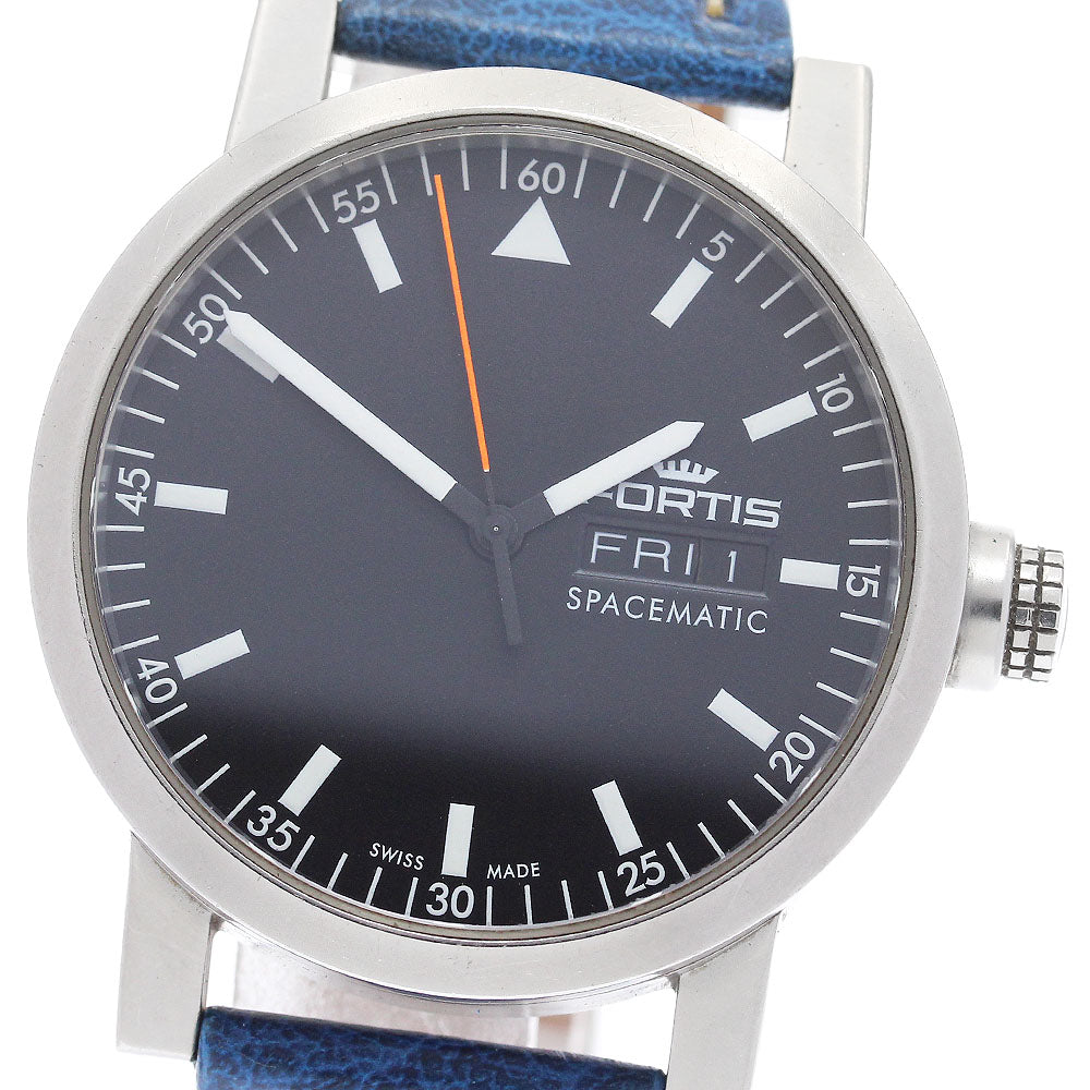FORTIS Spacematic 623.22.158 Day date black Dial Automatic Men's Watch_891579