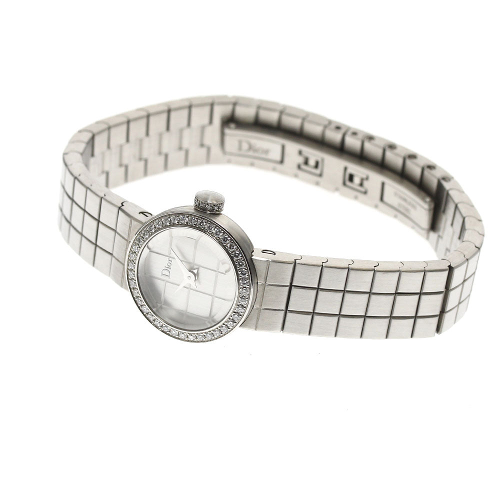 Dior La di de dior CD040111 Diamond Bezel Silver Dial Quartz Ladies Watch_891589