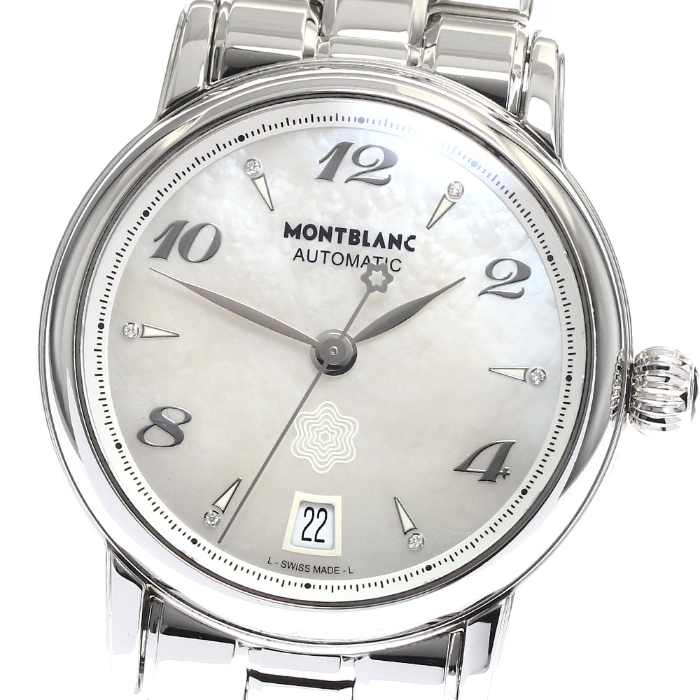 MONTBLANC Star 107117 Date 6P diamond White shell Dial Automatic Boy's Watch_891590