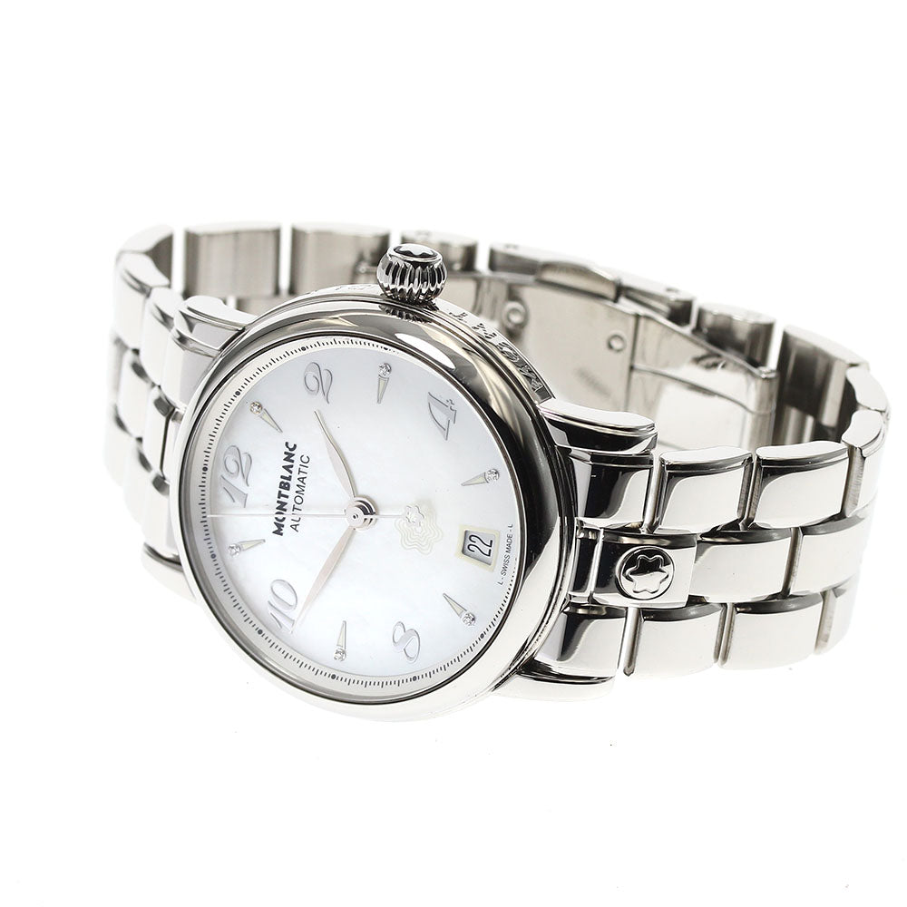 MONTBLANC Star 107117 Date 6P diamond White shell Dial Automatic Boy's Watch_891590