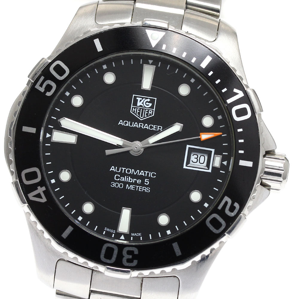 TAG HEUER Aquaracer Caliber 5 WAN2110 Date Black Dial Automatic Men's_891609