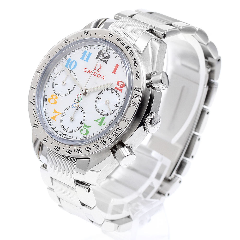 OMEGA Speedmaster Olympic Time Race Collection 3836.70.36 Chronograph White shell Dial Automatic Men's Watch_891625