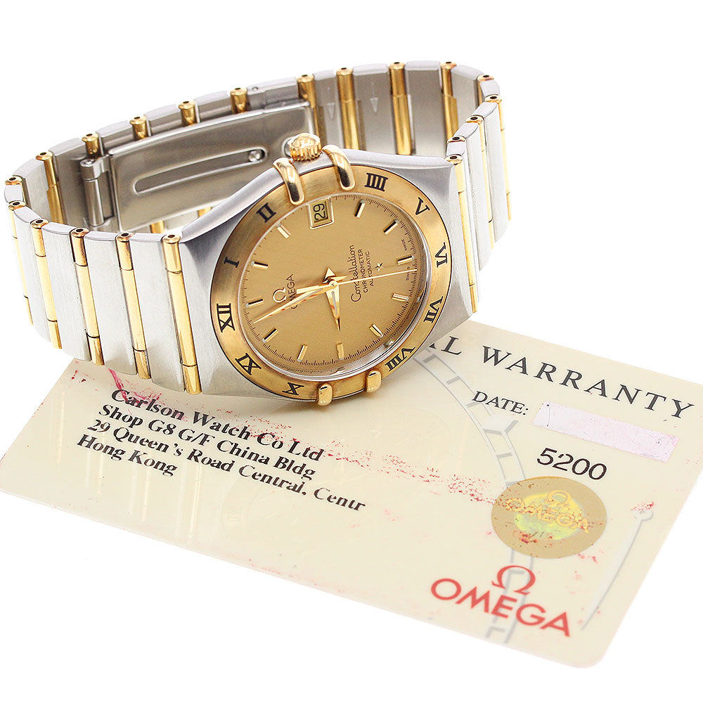 OMEGA Constellation 1202.10 YG2 tone Full bar Gold Dial Auto Men's Watch_891635