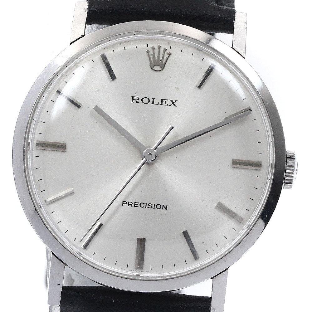 ROLEX Precision 34.110 cal.1225 Silver Dial Hand Winding Men's Watch_891666