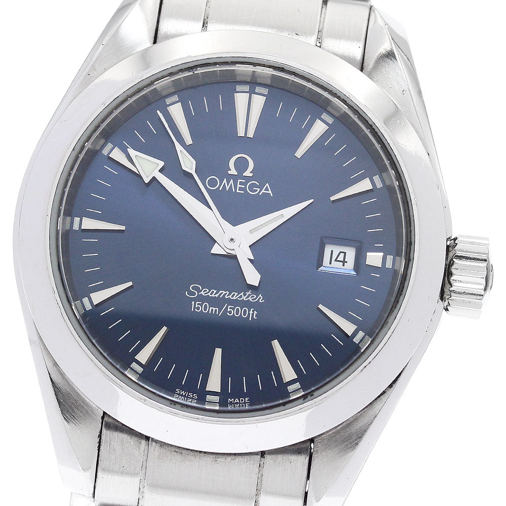 OMEGA Seamaster Aqua Terra 2577.80 Date Navy Dial Quartz Ladies Watch_891697