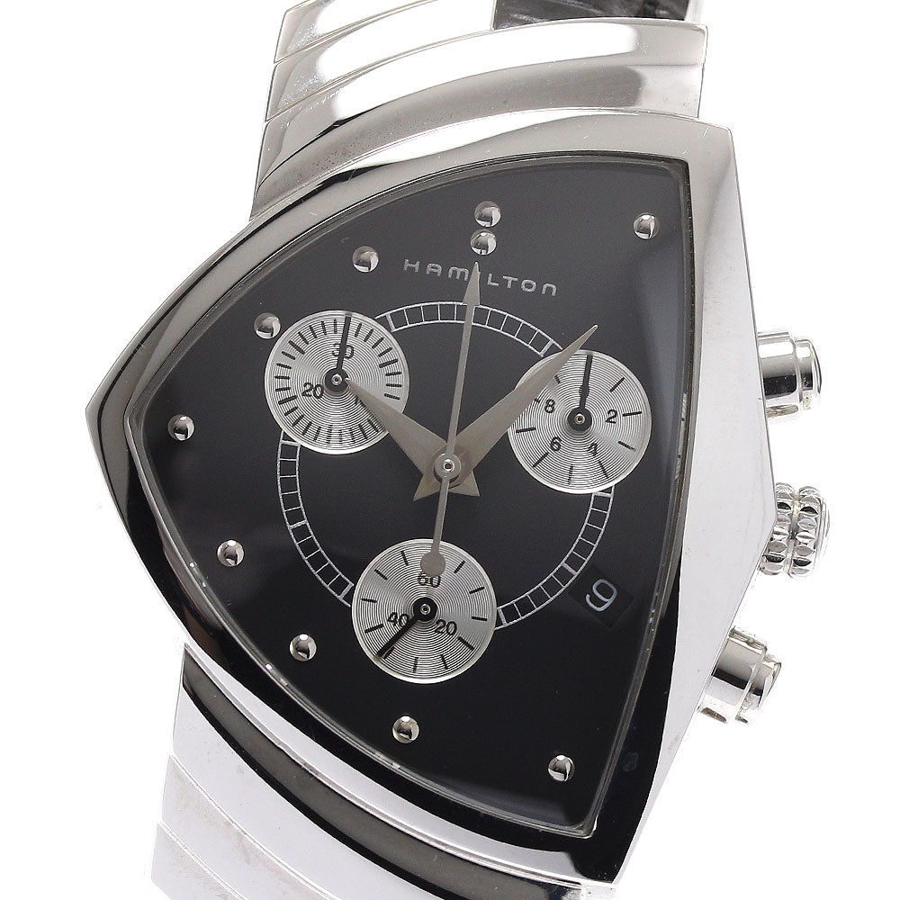 HAMILTON Ventura H244121 Date Chronograph Black / Silver Dial Quartz Men's Watch_891710
