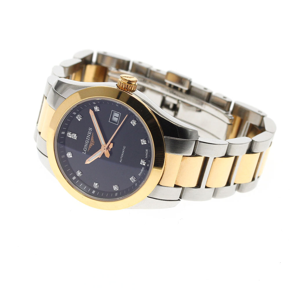 LONGINES Conquest Classic L2.285.5 12P diamond black Dial AT Ladies_891716