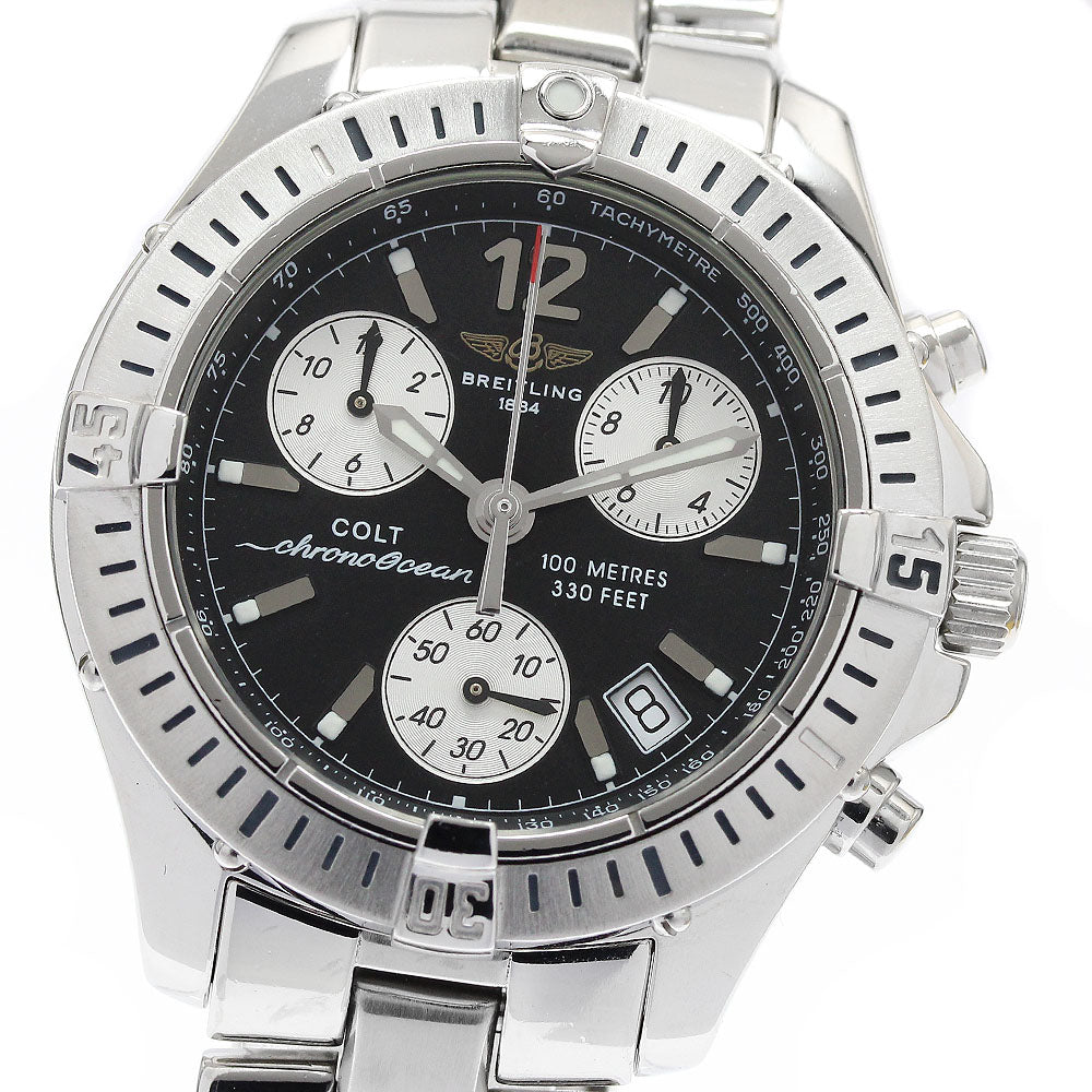BREITLING Colt Chrono Ocean A53050 Date black Dial Quartz Men's Watch_891730