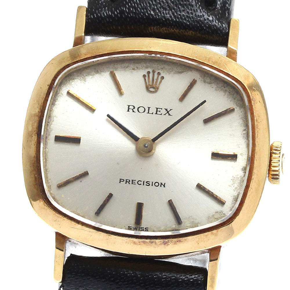 ROLEX Precision K18YG Cal.1400 Silver Dial Hand Winding Ladies Watch_891731