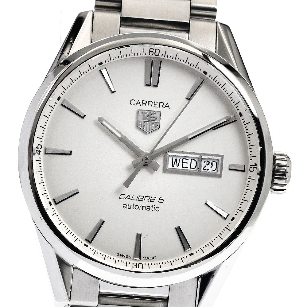 TAG HEUER Carrera Caliber 5 WAR201B-0 Silver Dial Automatic Men's Watch_891735