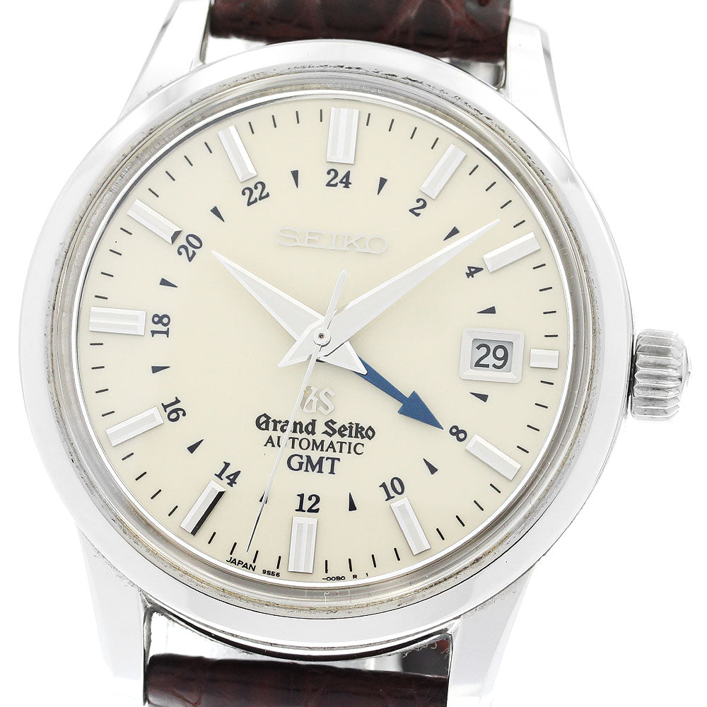 SEIKO Grand Seiko SBGM003/9S56-00B0 GMT date beige Dial Automatic Men's Watch_891740