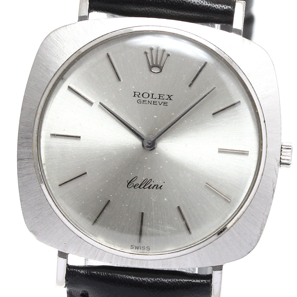 ROLEX Cellini 3735 K18WG Cal.1600 Silver Dial Hand Winding Men's Watch_891760