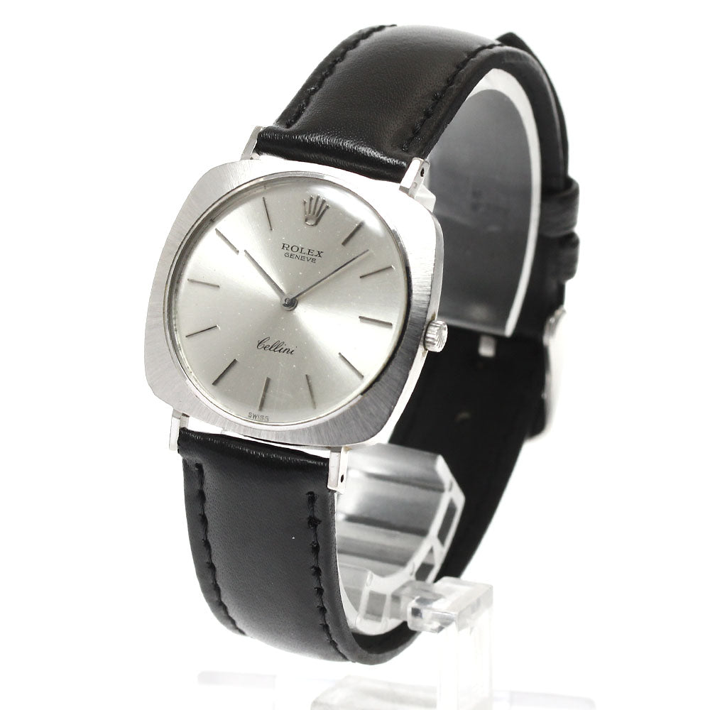 ROLEX Cellini 3735 K18WG Cal.1600 Silver Dial Hand Winding Men's Watch_891760