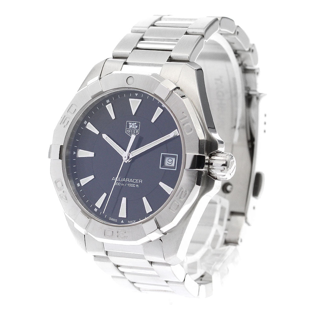 TAG HEUER Aqua racer WAY1110 Date Black Dial Quartz Men's Watch_891795