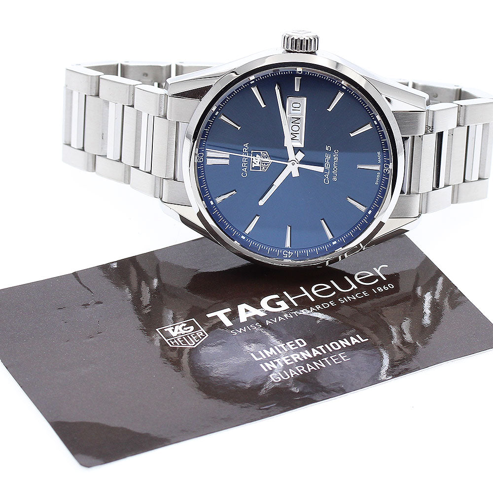 TAG HEUER Carrera Caliber 5 WAR201E Day date Navy Dial Automatic Men's_891842