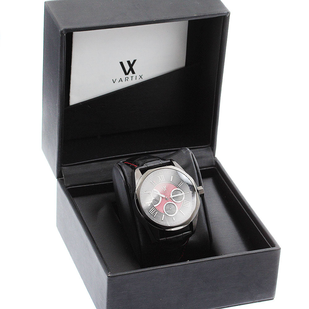 VARTIX ALIVE PR02B Day-Date Power Reserve Black / red Dial Automatic Men's Watch_891843