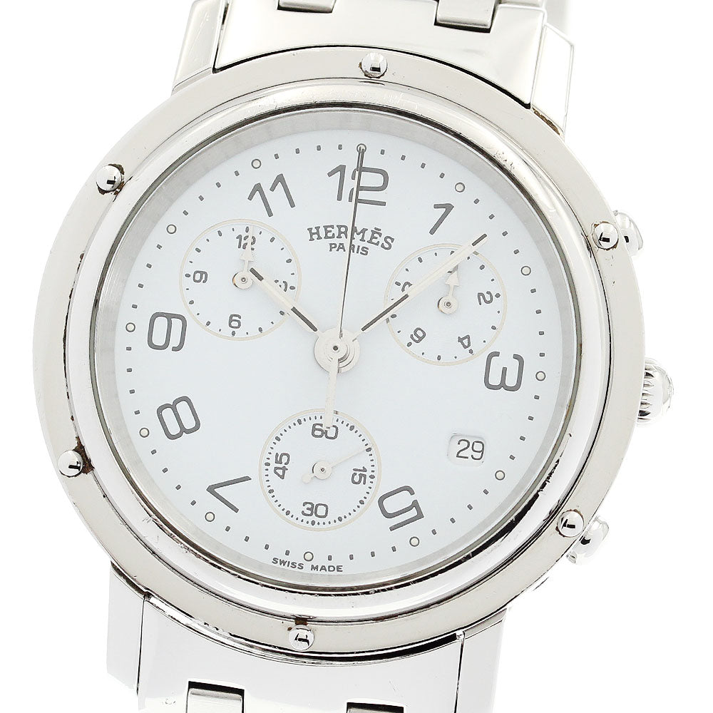 HERMES Clipper chrono Date Chronograph white Dial Quartz Ladies Watch_891848