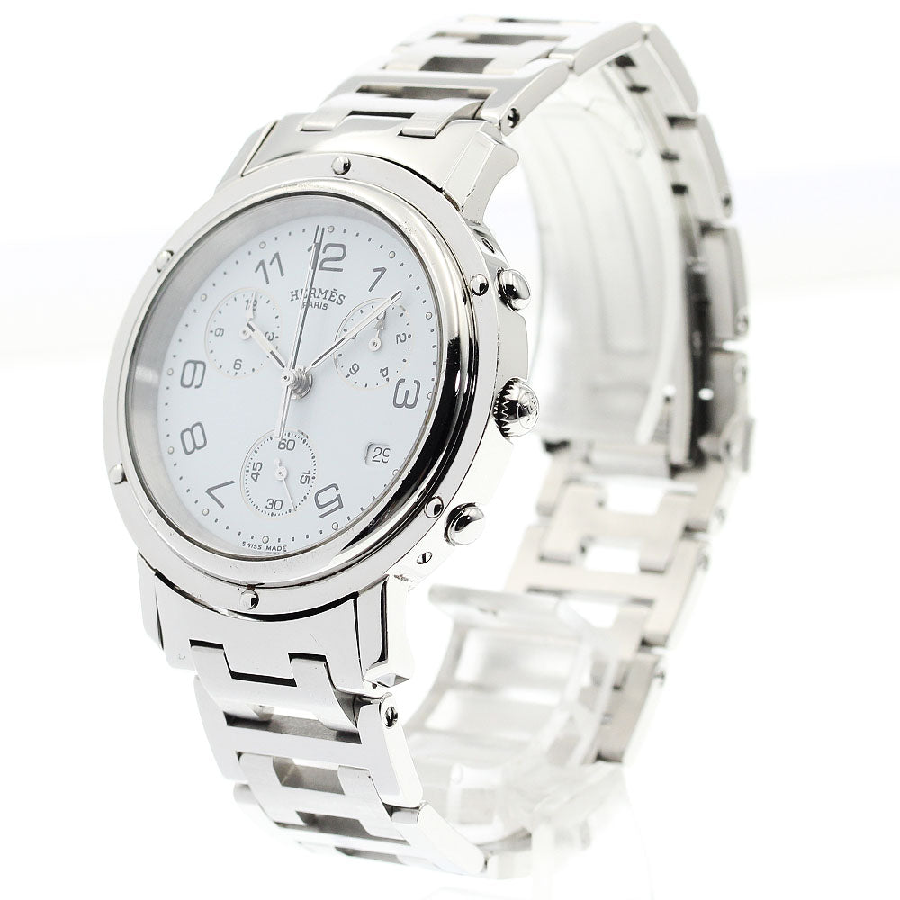 HERMES Clipper chrono Date Chronograph white Dial Quartz Ladies Watch_891848