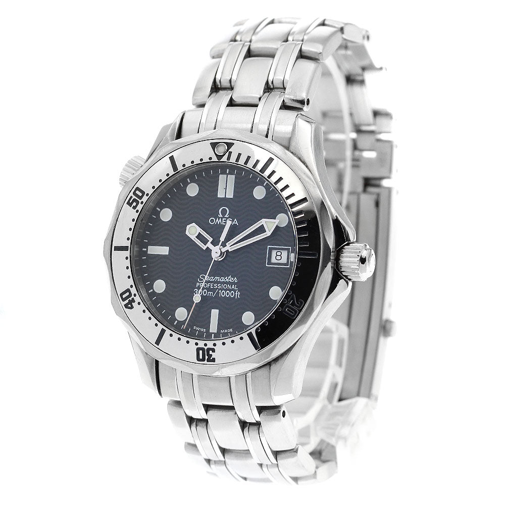 OMEGA Seamaster300 2562.80 Date Navy Dial Quartz Boy's Watch_891859