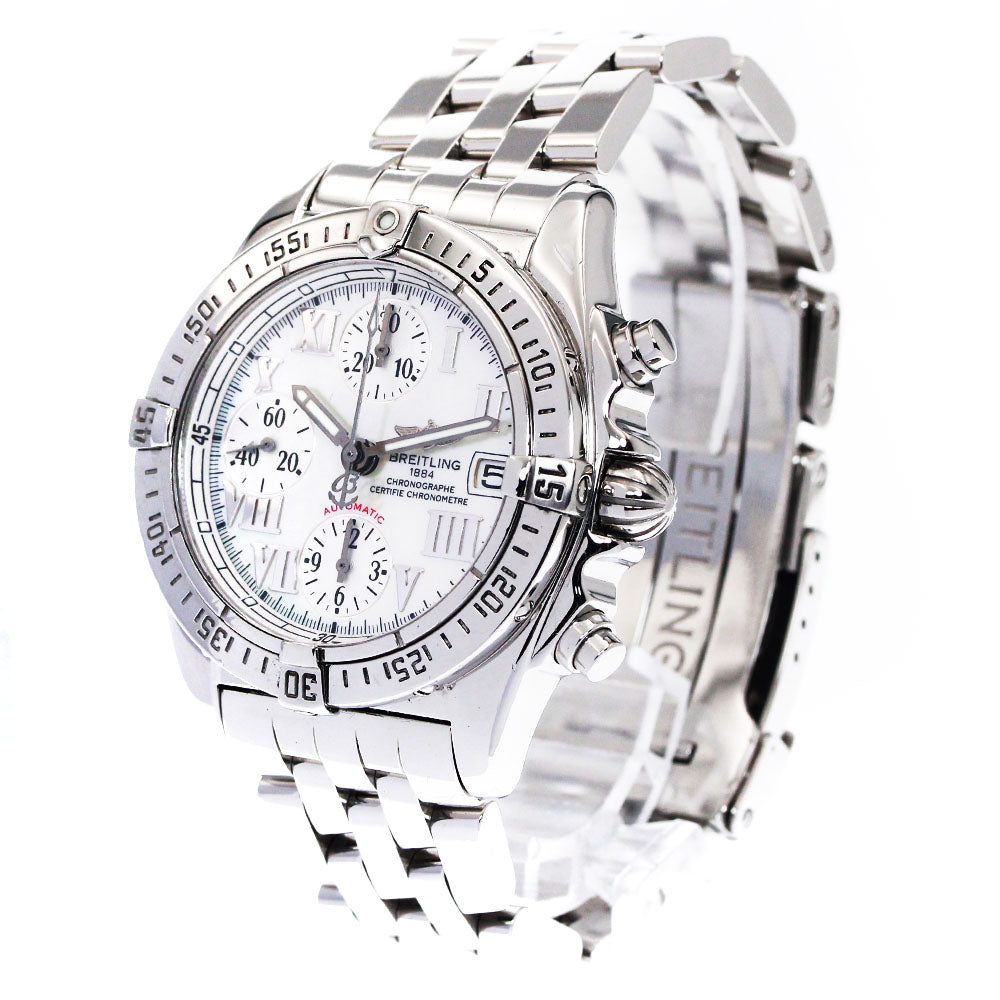 BREITLING Chrono cockpit A13358 Date White shell Dial Automatic Men's Watch_891860