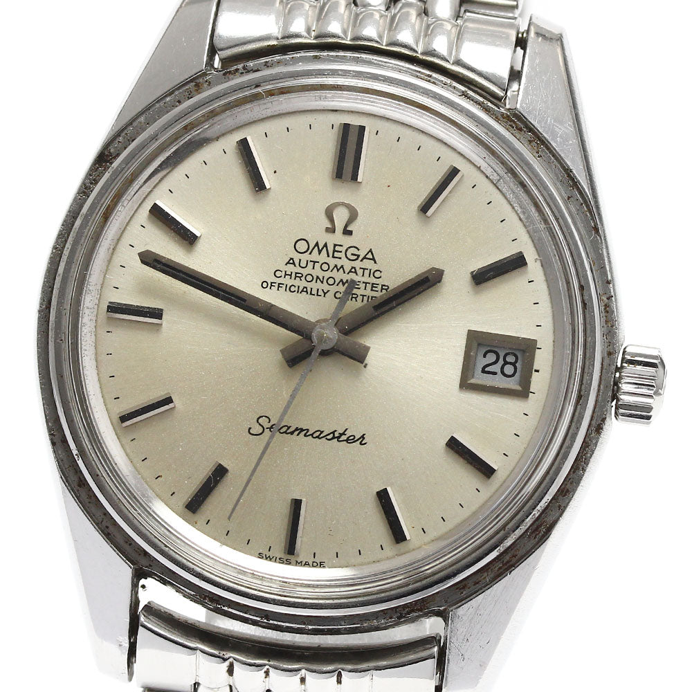OMEGA Seamaster 168.0061/166.0172 Date Cal.1011 Rice Bracelet Silver Dial Automatic Men's Watch_891864