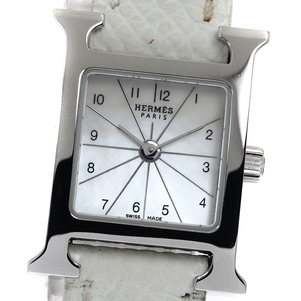 HERMES H watch mini HH1.110 White shell Dial Quartz Ladies Watch_891873
