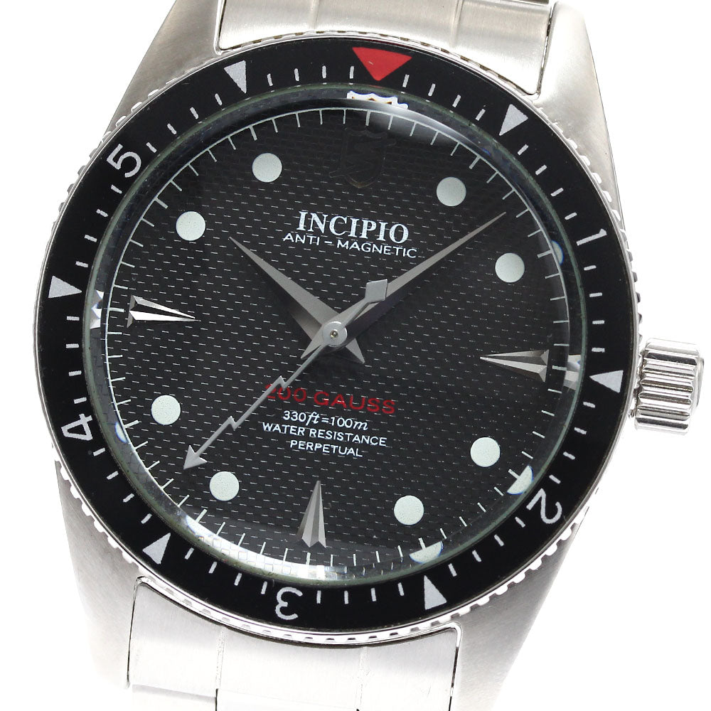 INCIPIO antimagnetic 200 Gauss black Dial Automatic Men's Watch_891878