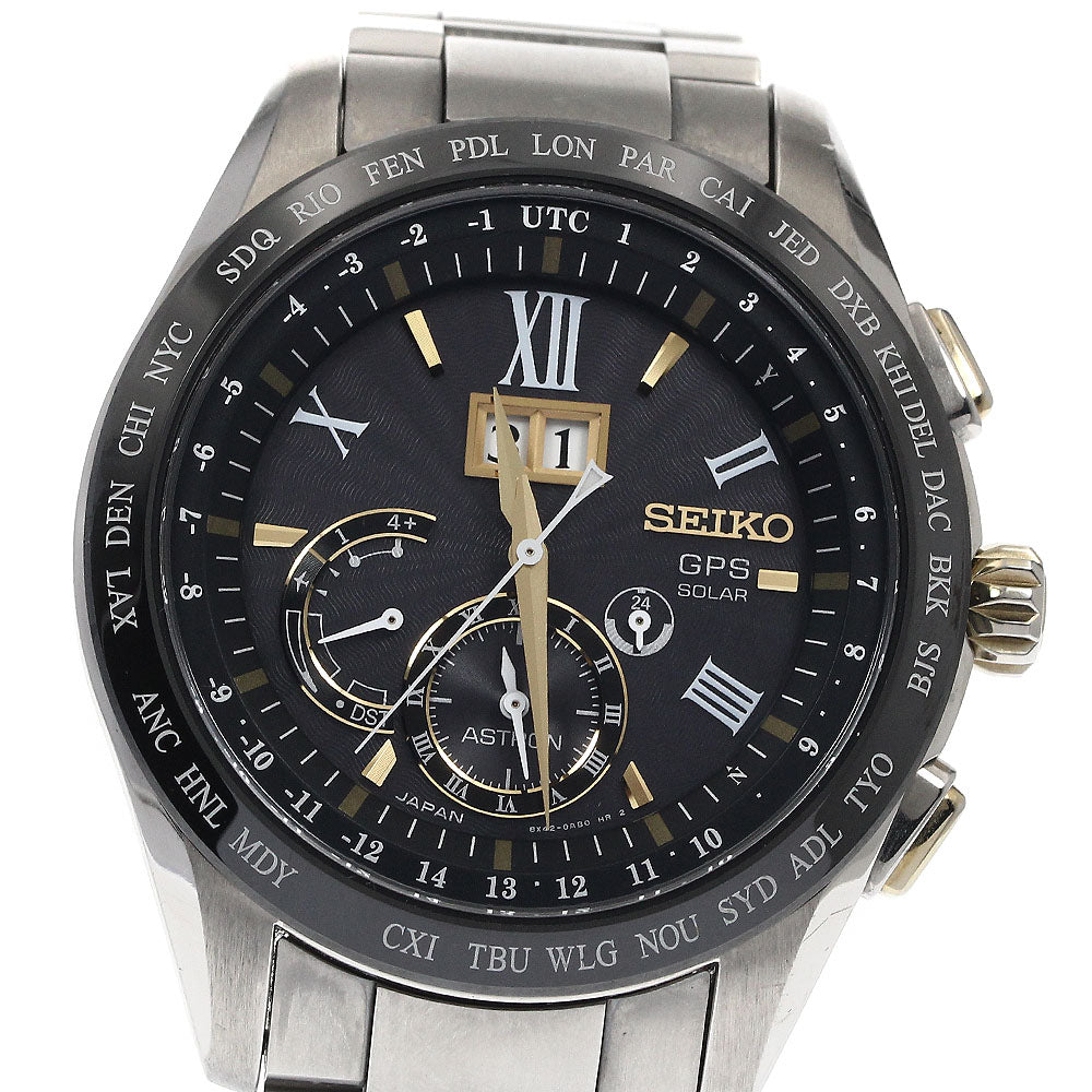 SEIKO Astron SBXB139/8X42-0AB0-3 Big date Solar Powered Radio Men's Watch_891881
