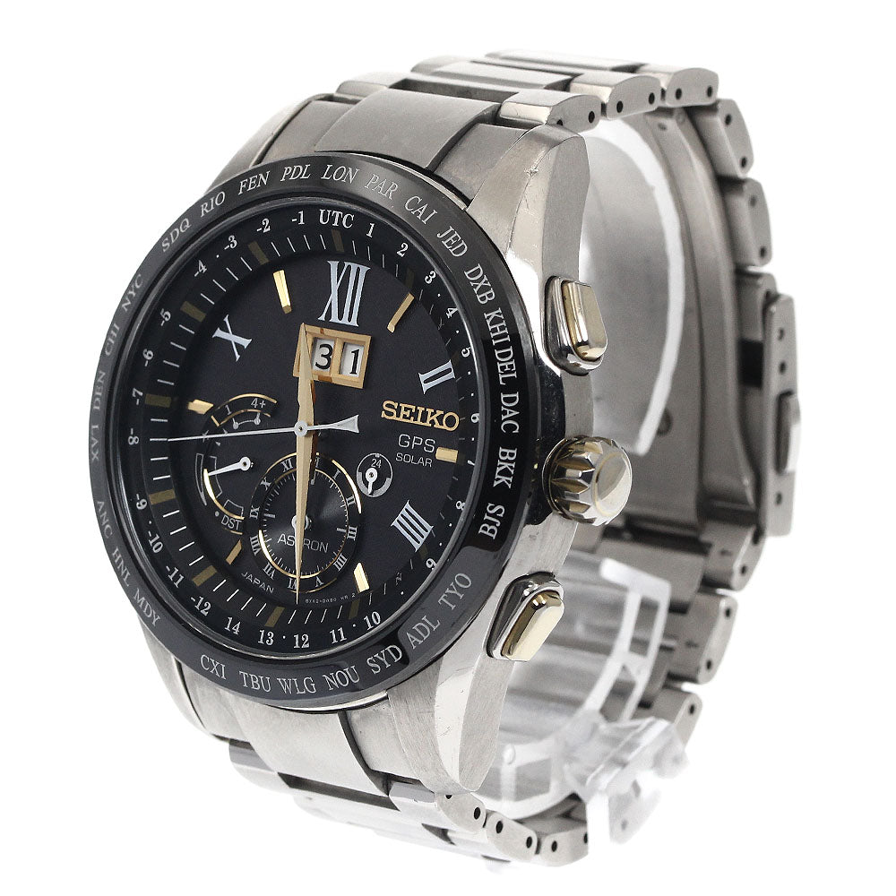 SEIKO Astron SBXB139/8X42-0AB0-3 Big date Solar Powered Radio Men's Watch_891881