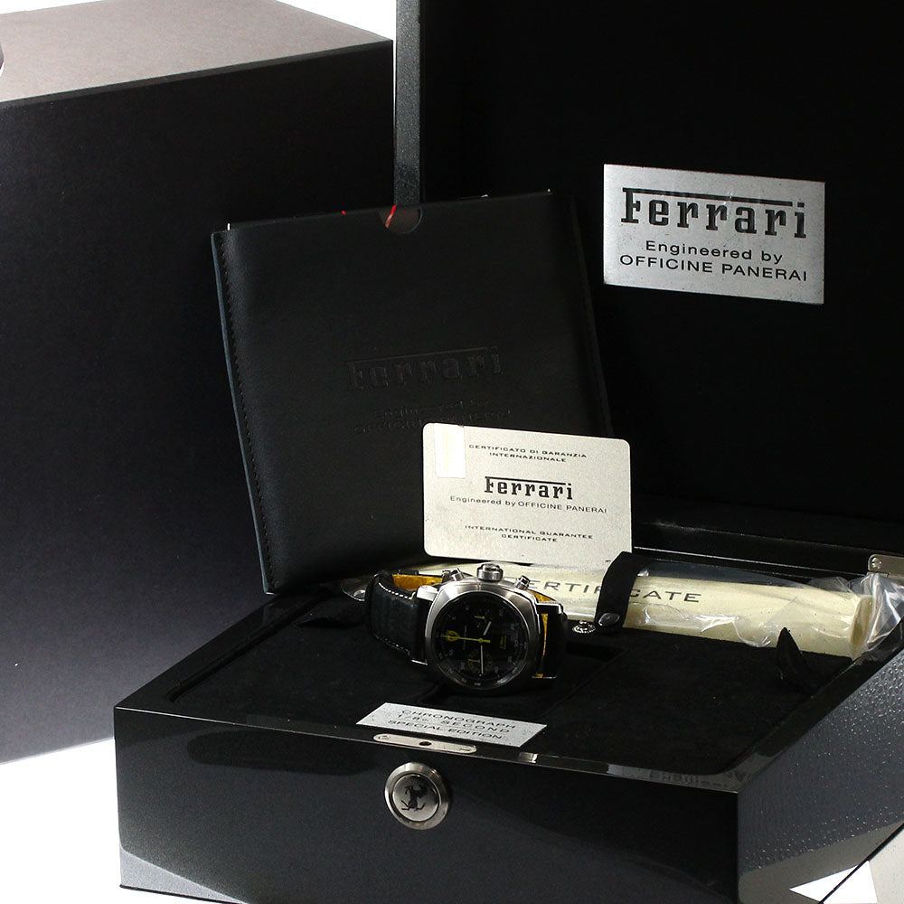 PANERAI Ferrari Scuderia FER00025 Rattrapante 1/8 second black Dial Automatic Men's Watch_891912