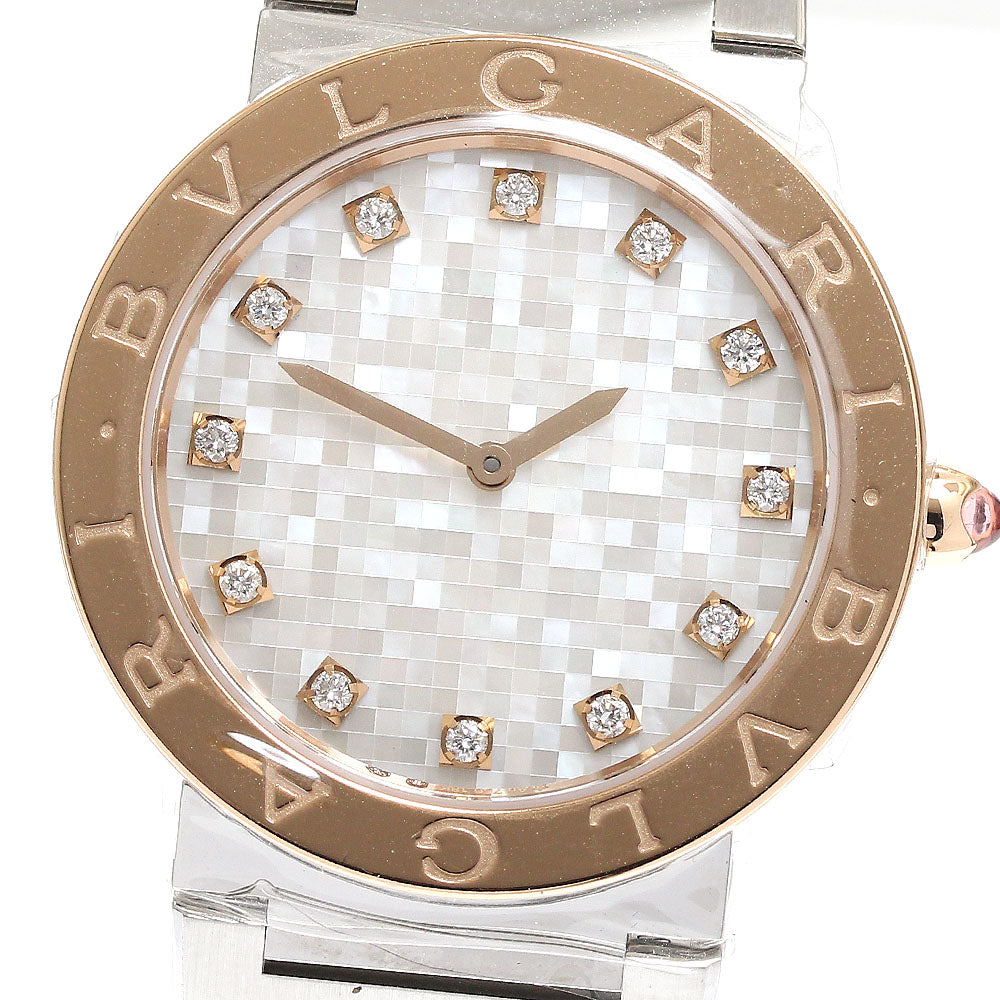 BVLGARI BVLGARIBVLGARI BBP33SG/104115 12P diamond White shell Dial Quartz Ladies Watch_891913