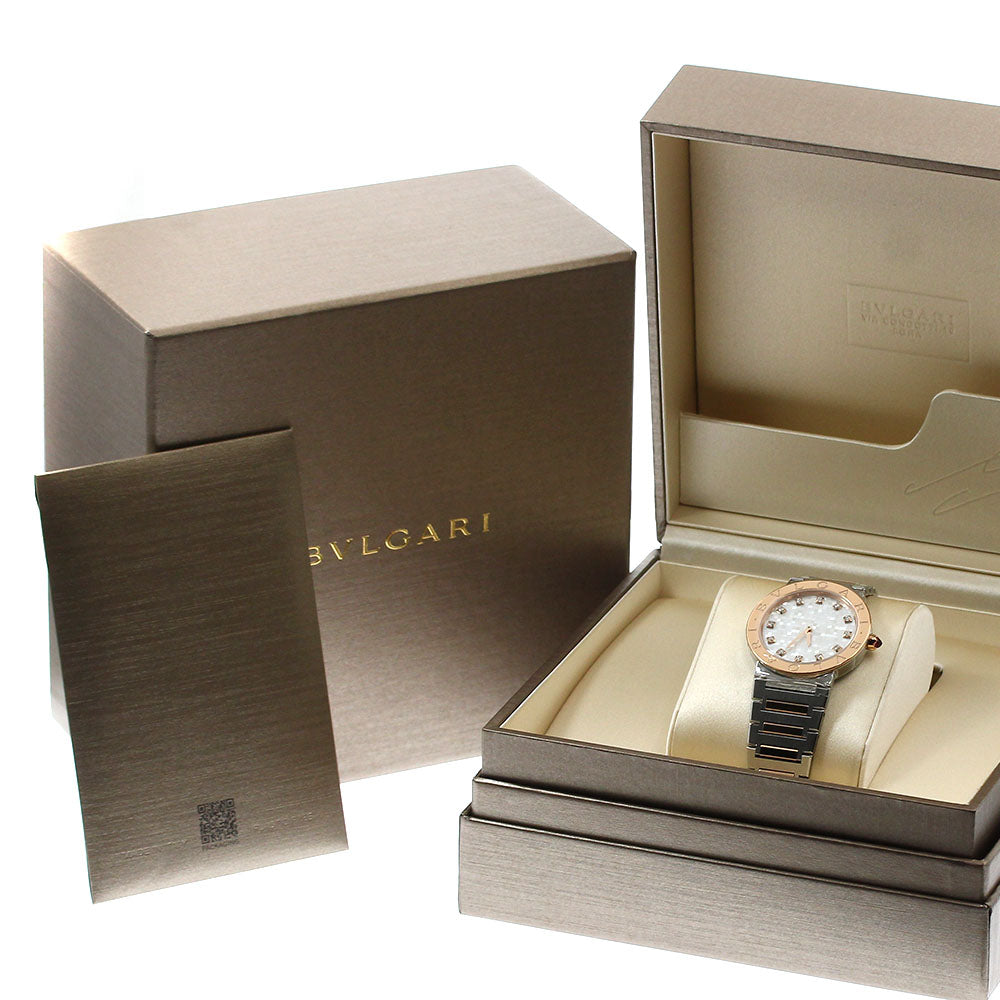BVLGARI BVLGARIBVLGARI BBP33SG/104115 12P diamond White shell Dial Quartz Ladies Watch_891913