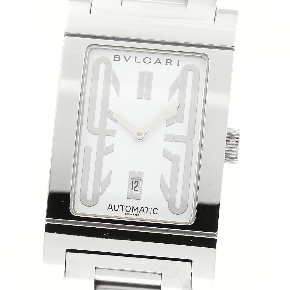 BVLGARI Rettangolo RT45S Date white Dial Automatic Men's Watch_891967