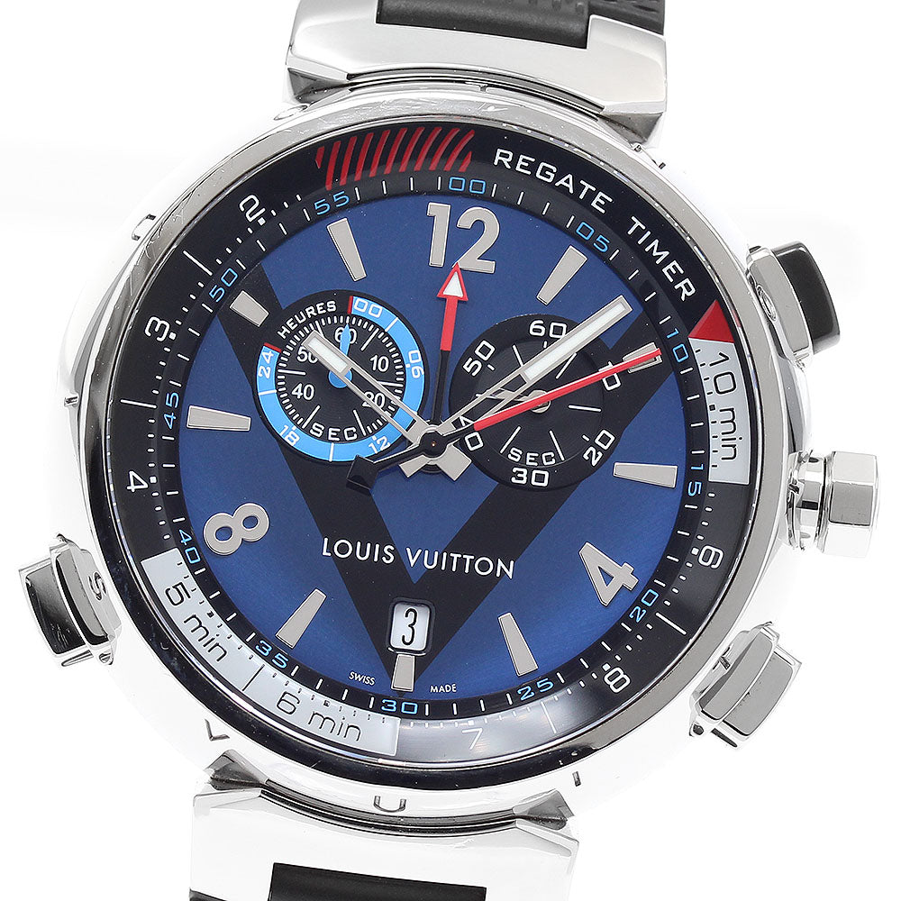 LOUIS VUITTON Tambour Regatta Q102D Chronograph alarm Quartz Men's Watch_891971